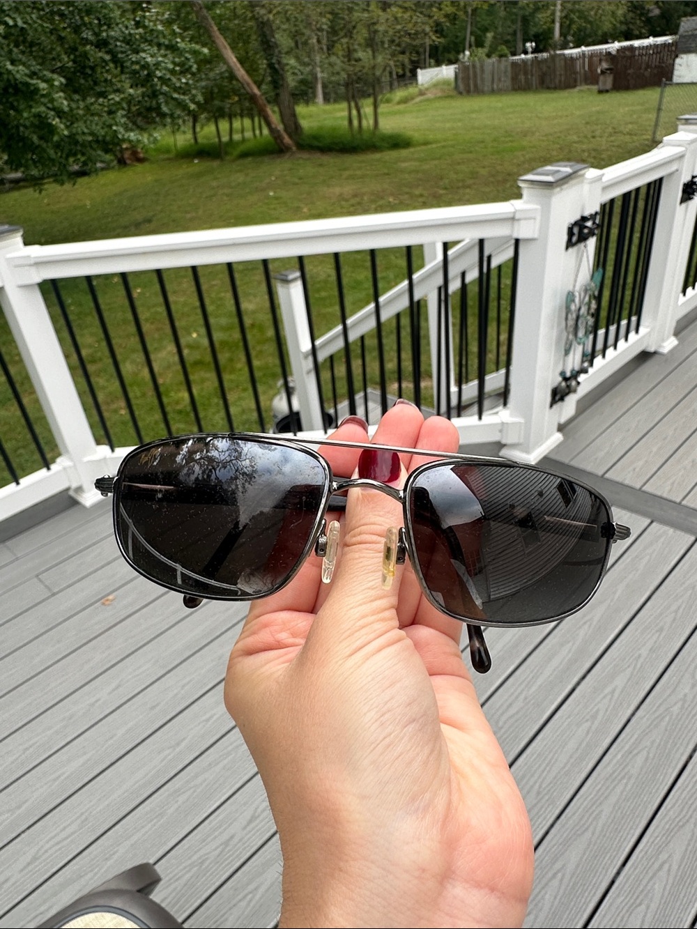 Maui Jim Men's Black Aviator Sunglasses with Dark Lenses